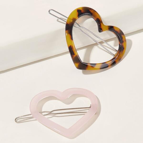 

2pcs Girls Tortoiseshell Pattern Hair Clip