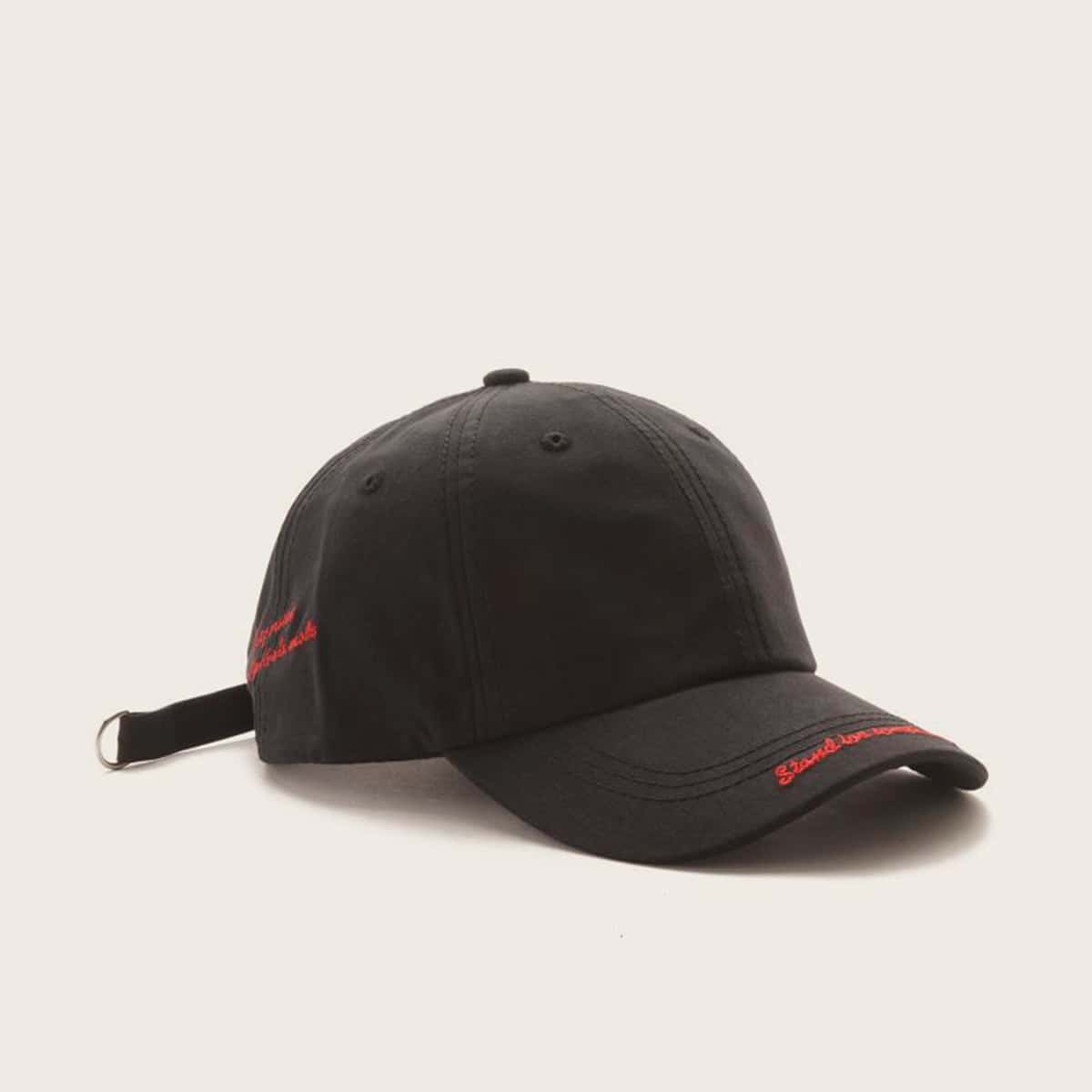 

Guys Slogan Embroidery Baseball Cap, Grey