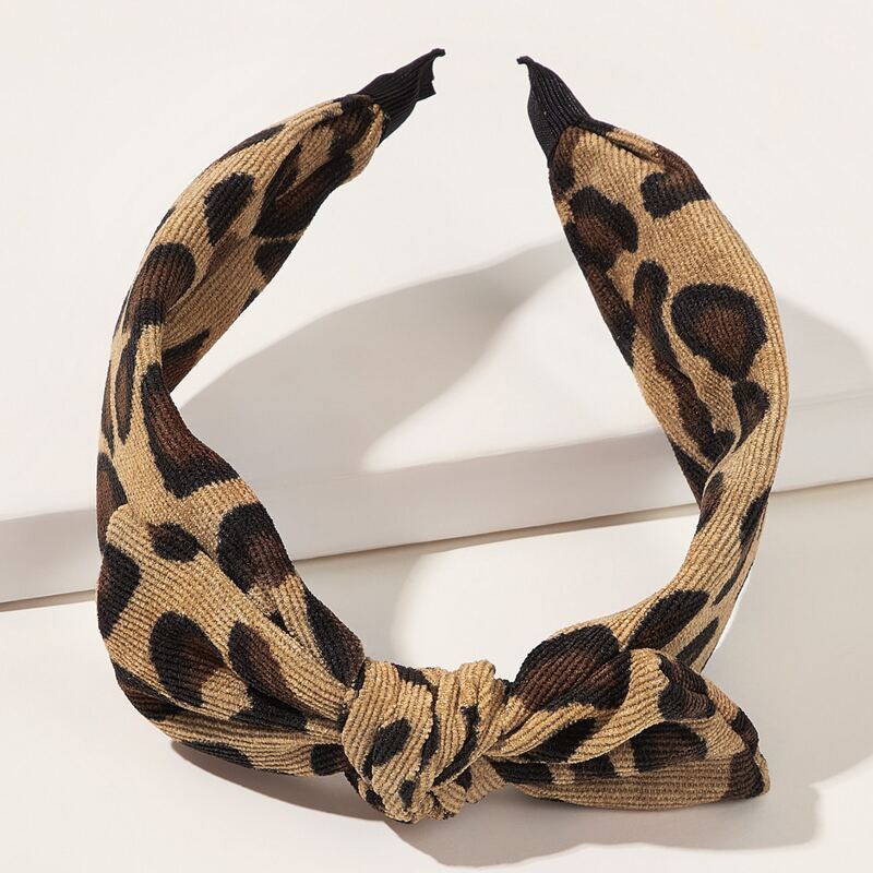 

Leopard Pattern Bow Knot Decor Headband, Multicolor