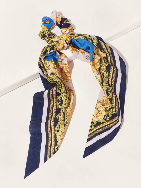 

Baroque Pattern Scrunchie Scarf, Multicolor