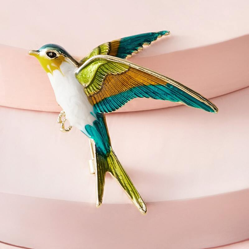 

1pc Bird Shaped Brooch, Multicolor
