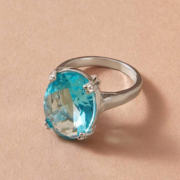 

1pc Crystal Decor Ring, Multicolor