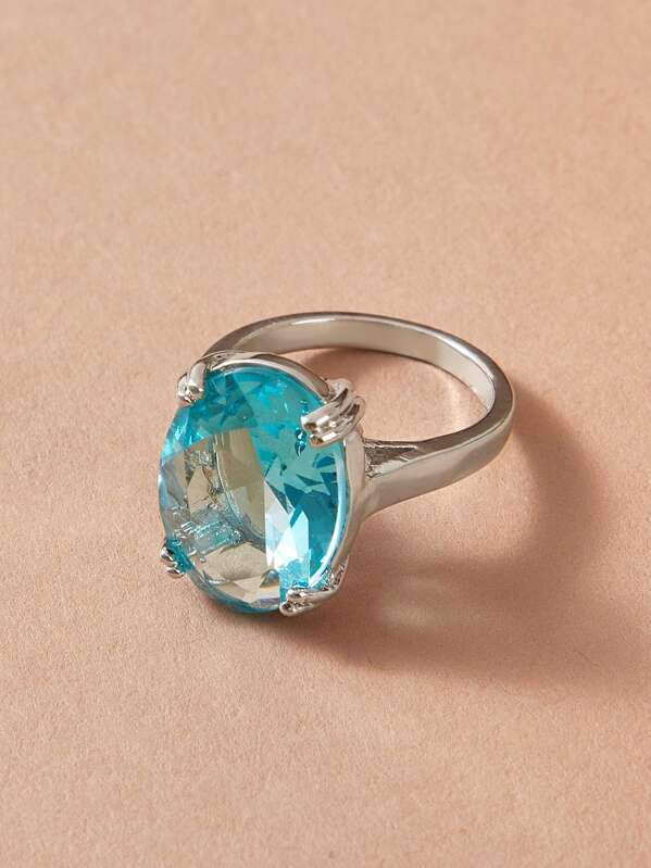 

1pc Crystal Decor Ring, Multicolor