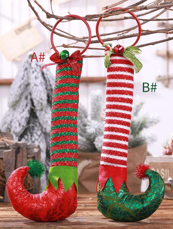 

1pc Christmas Stocking Hanging Ornament, Multicolor