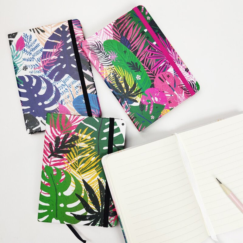 

1pack Colorful Plant Print Cover Notebook