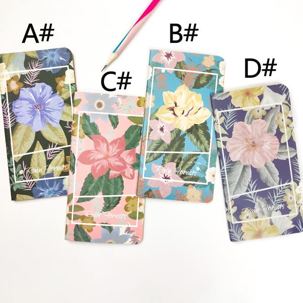 

1pack Flower Print Cover Notebook