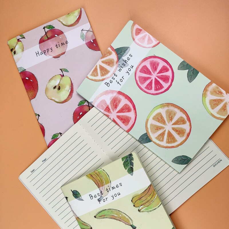 

1pack Fruit Print Cover Notebook
