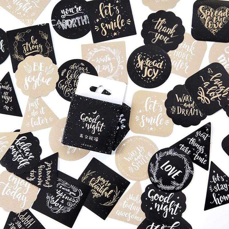 

45pcs Simple Letter Graphic Sticker