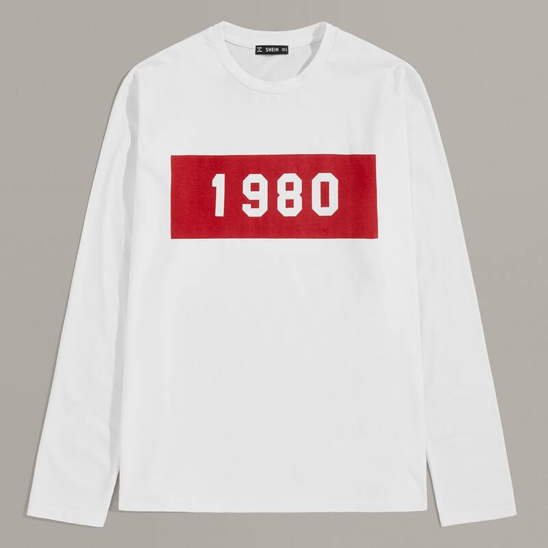 

Guys Number Print Tee, White