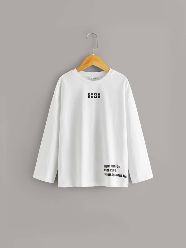 

Boys Slogan Graphic Tee, White