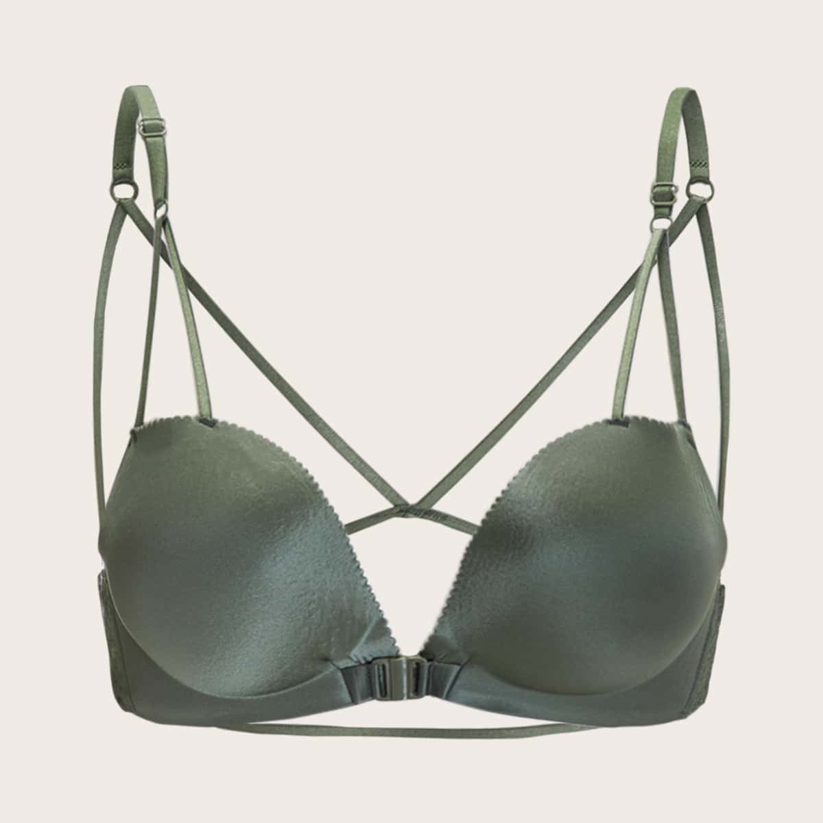 

Adjustable Strap Bra, Army green