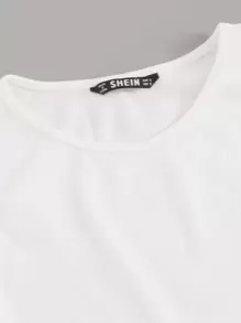 SHEIN Essnce Crop Tank Top & Paperbag Waist Plaid Pants Set