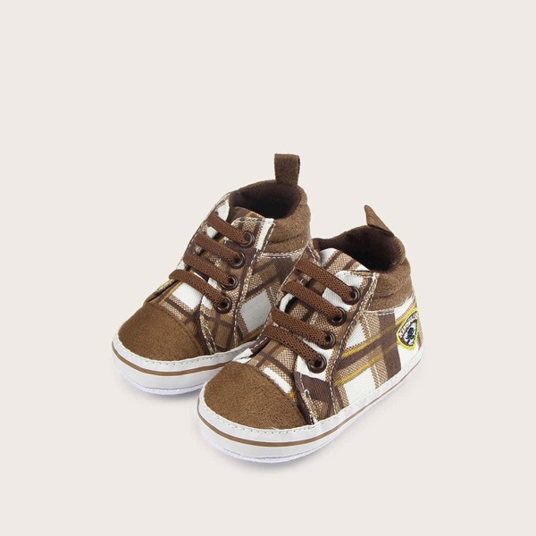 

Baby Boy Plaid Sneakers, Brown