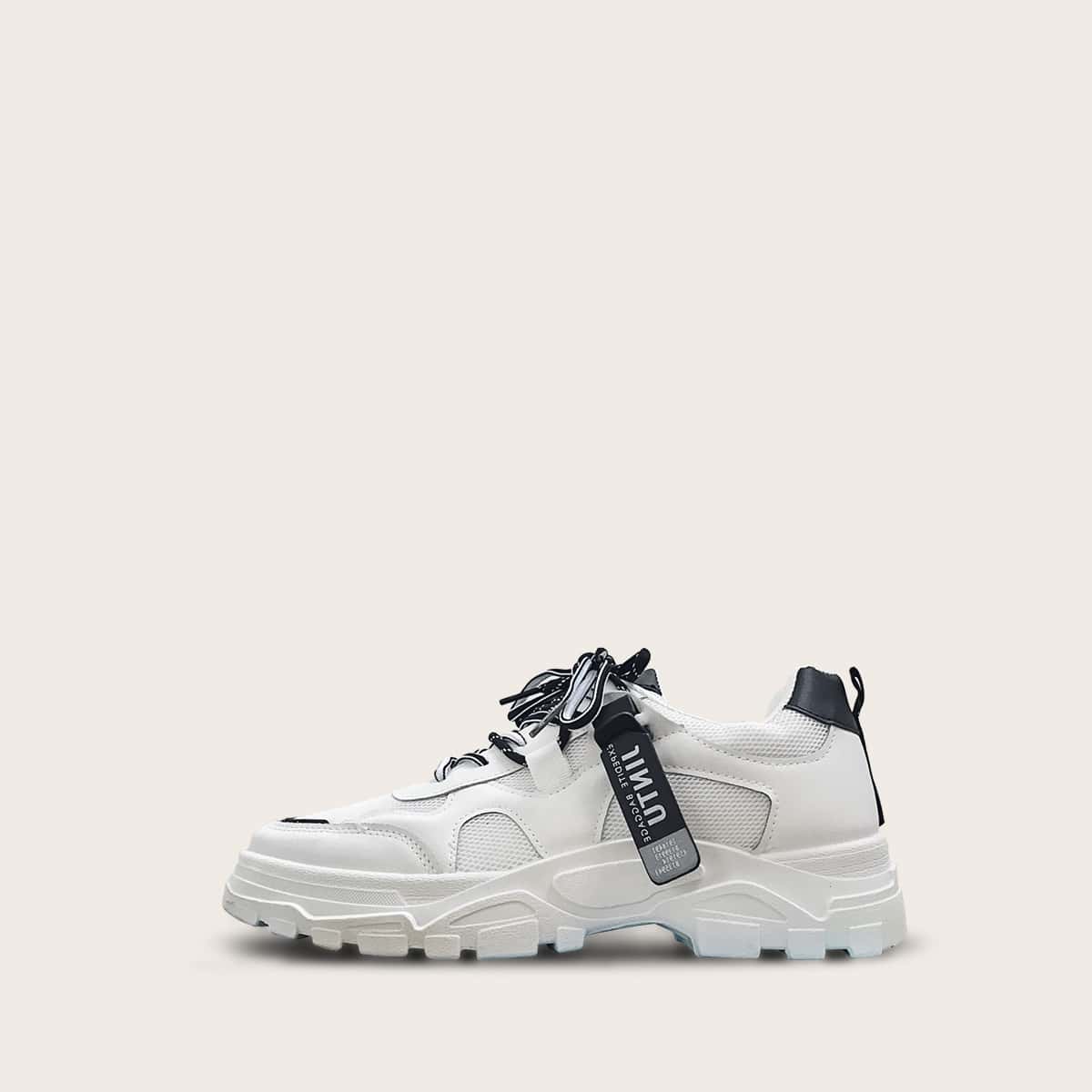 

Guys Lace-up Front Chunky Sneakers, White