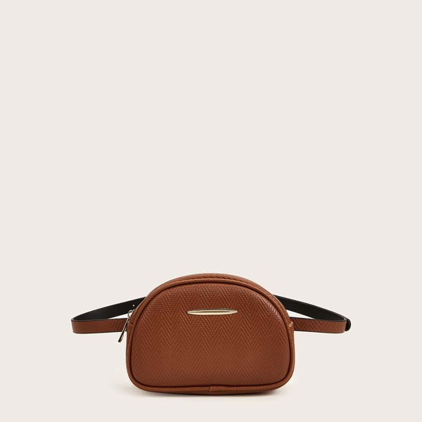 

Metal Decor Bum Bag, Brown