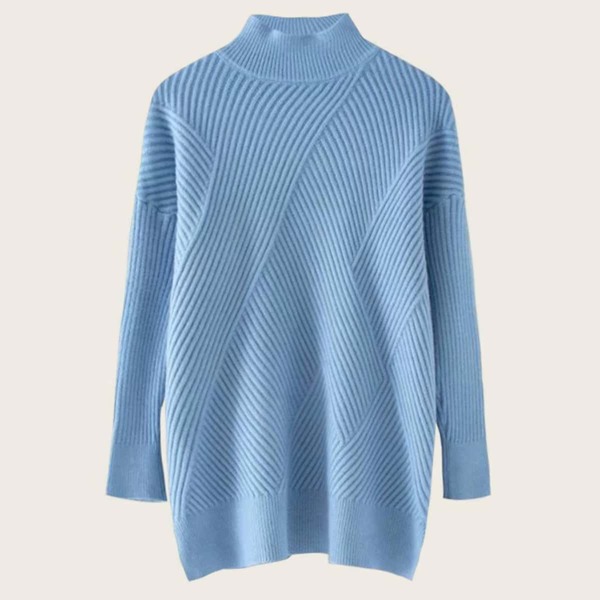 

Drop Shoulder Rib-knit Jumper, Blue