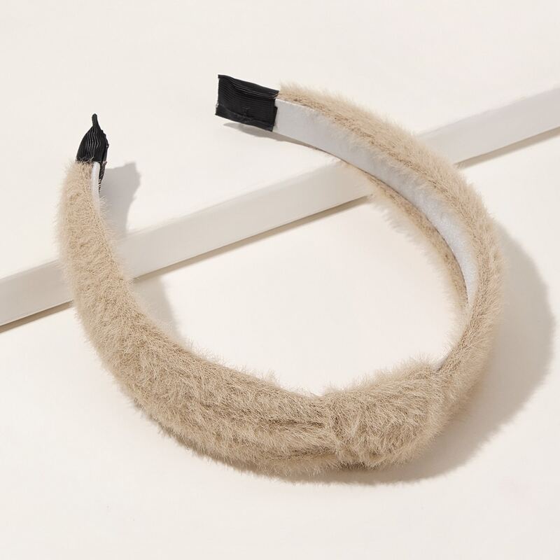 

Simple Fluffy Headband, Beige