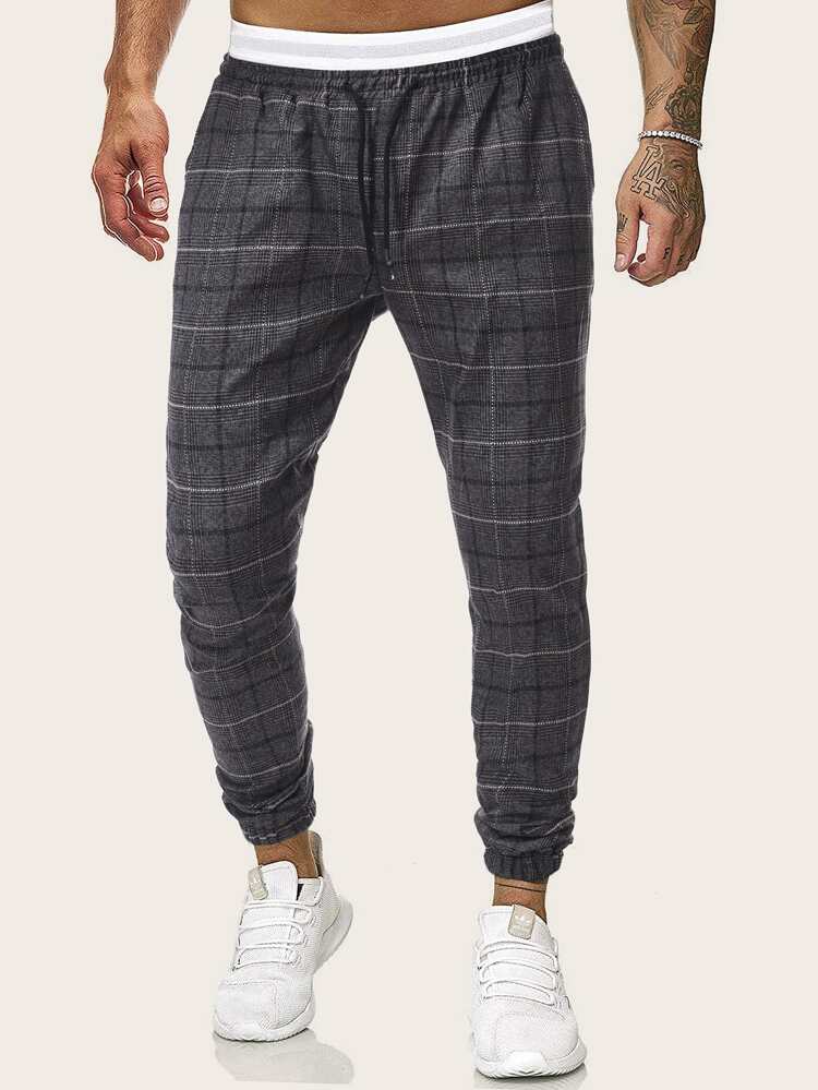 plaid sweatpants mens