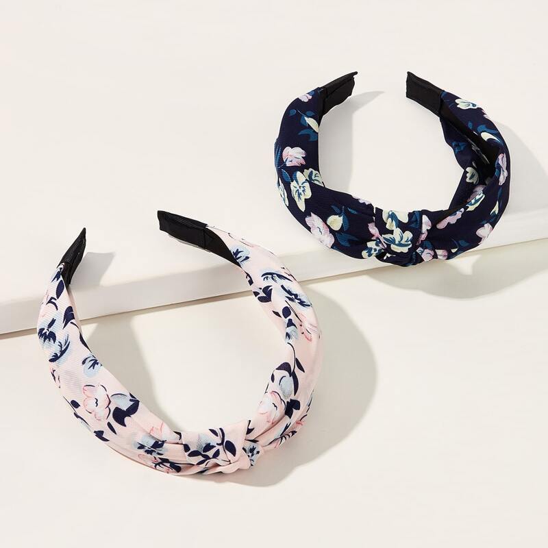 

2pcs Ditsy Floral Pattern Headband, Multicolor