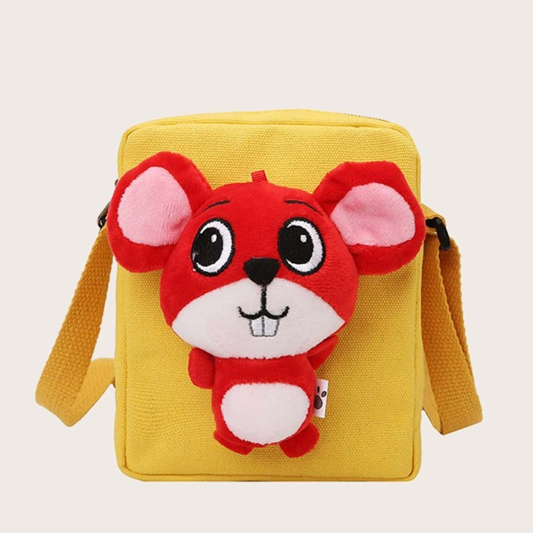 

Girls Animal Design Canvas Crossbody Bag, Multicolor