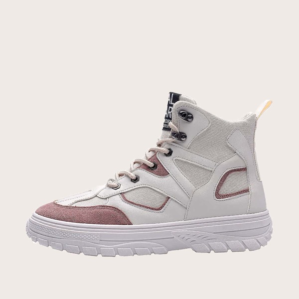 

Men Lace-up Front Ankle Boots, Multicolor