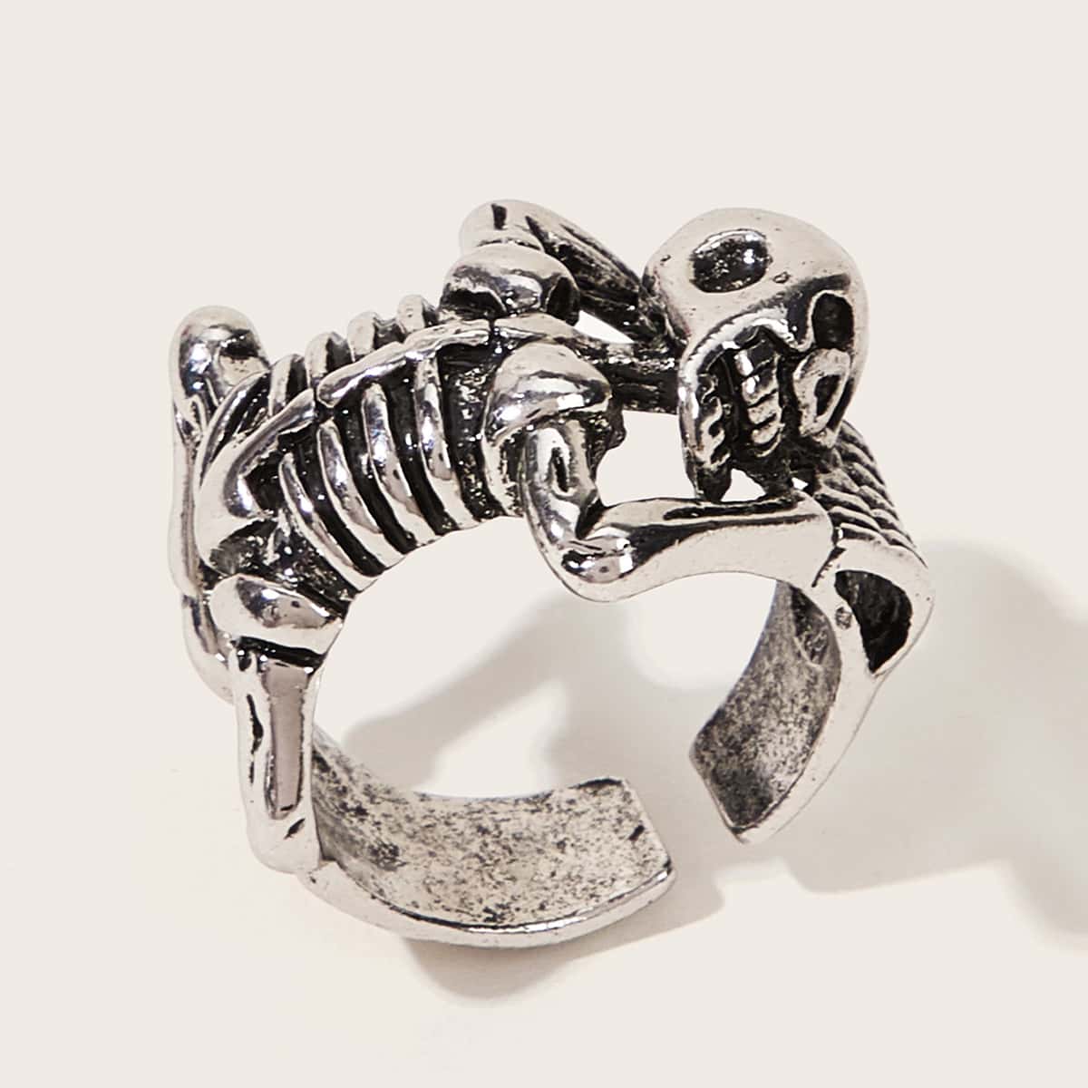 

Skeleton Design Ring, Silver