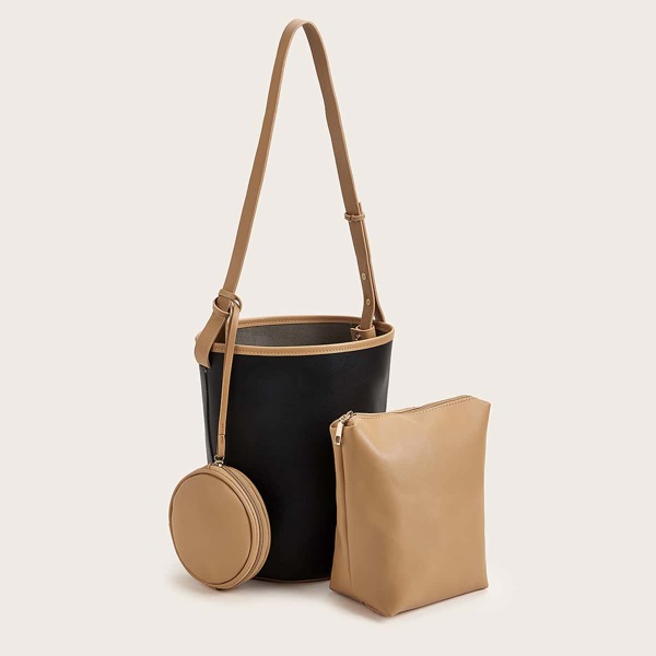 

Bucket Bag With Inner Clutch, Multicolor