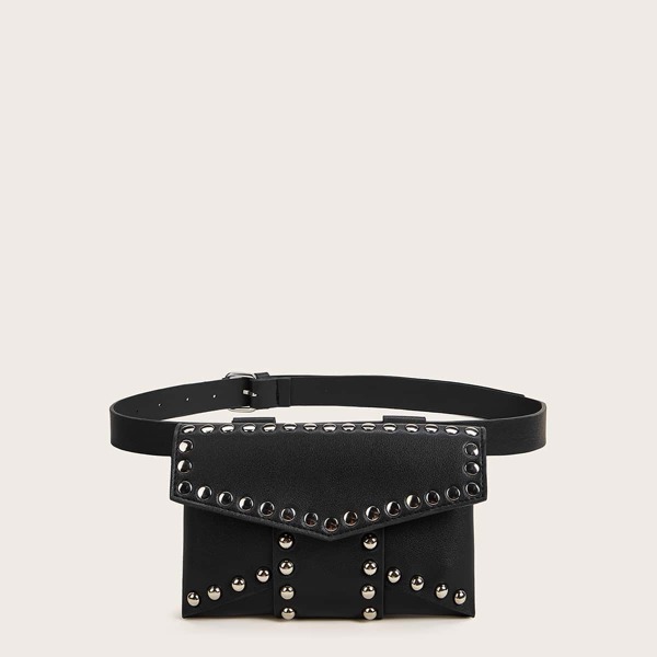 

Studded Decor Fanny Pack, Black