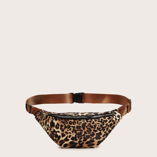 

Leopard Zip Up Fanny Pack, Multicolor