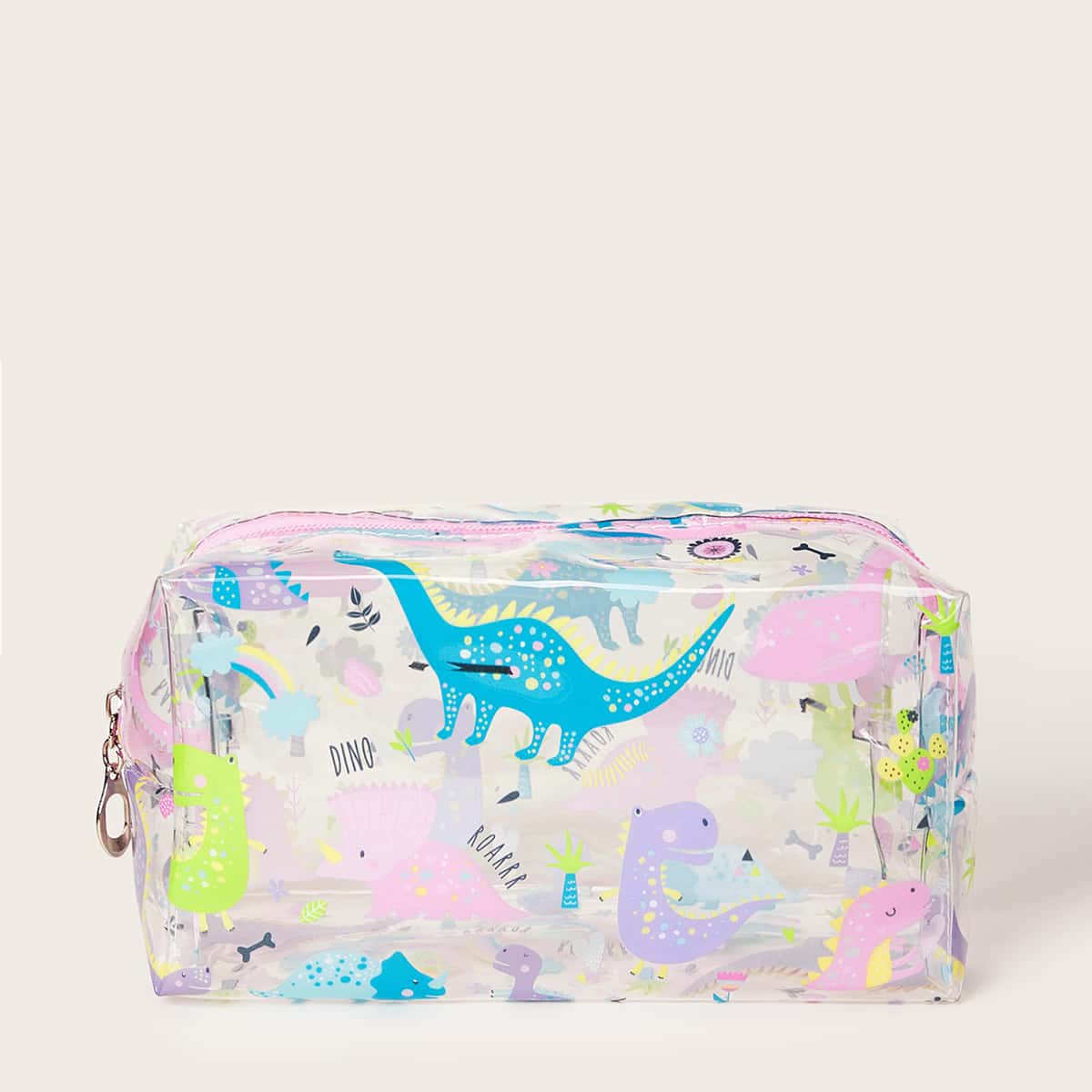 

Cartoon Graphic Transparent Makeup Bag, Multicolor