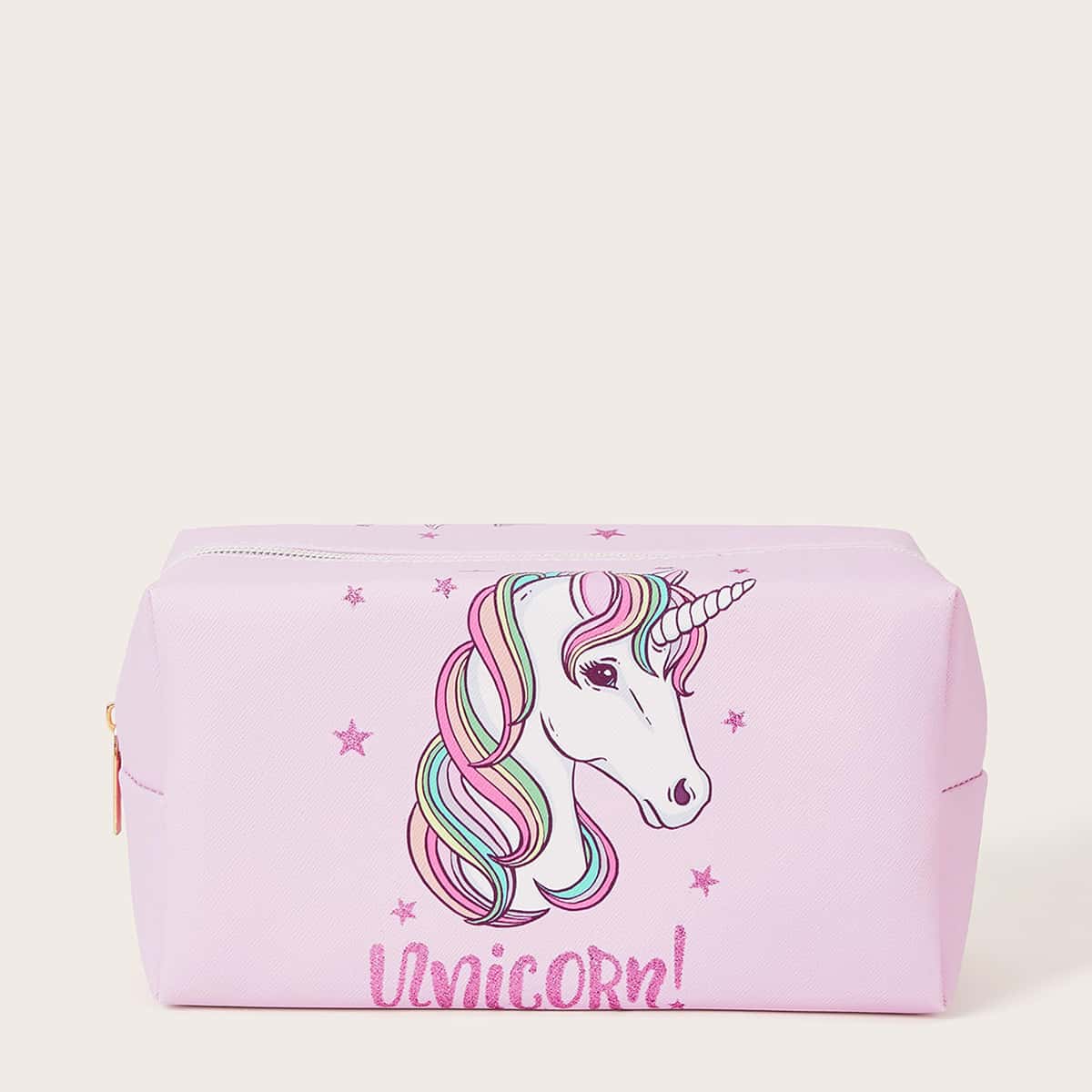 

Cartoon Graphic Makeup Bag, Pink