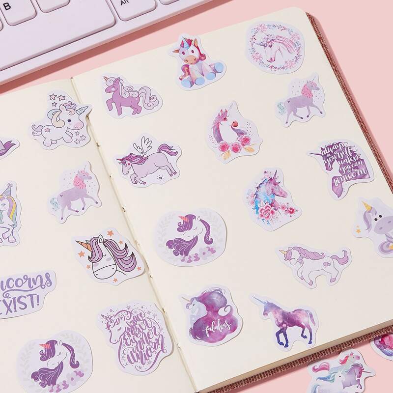 

50pcs Unicorn Print Sticker