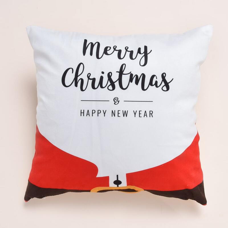 

1pc Christmas Letter Graphic Cushion Cover, Multicolor