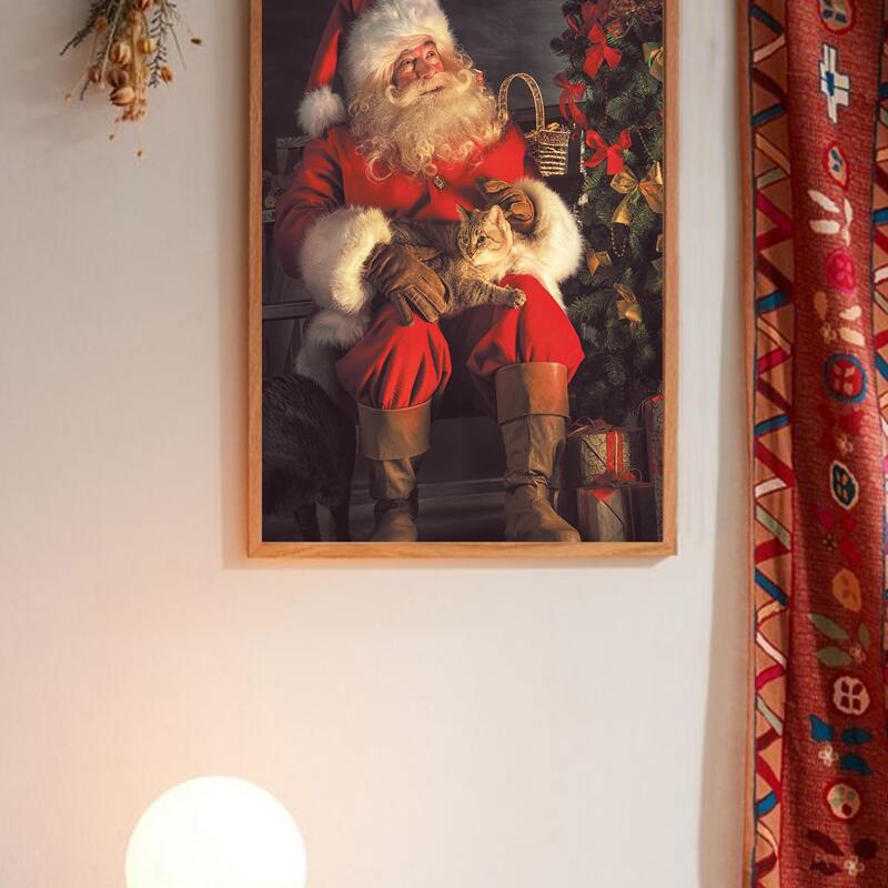 

Santa Claus Wall Art Print Without Frame, Multicolor