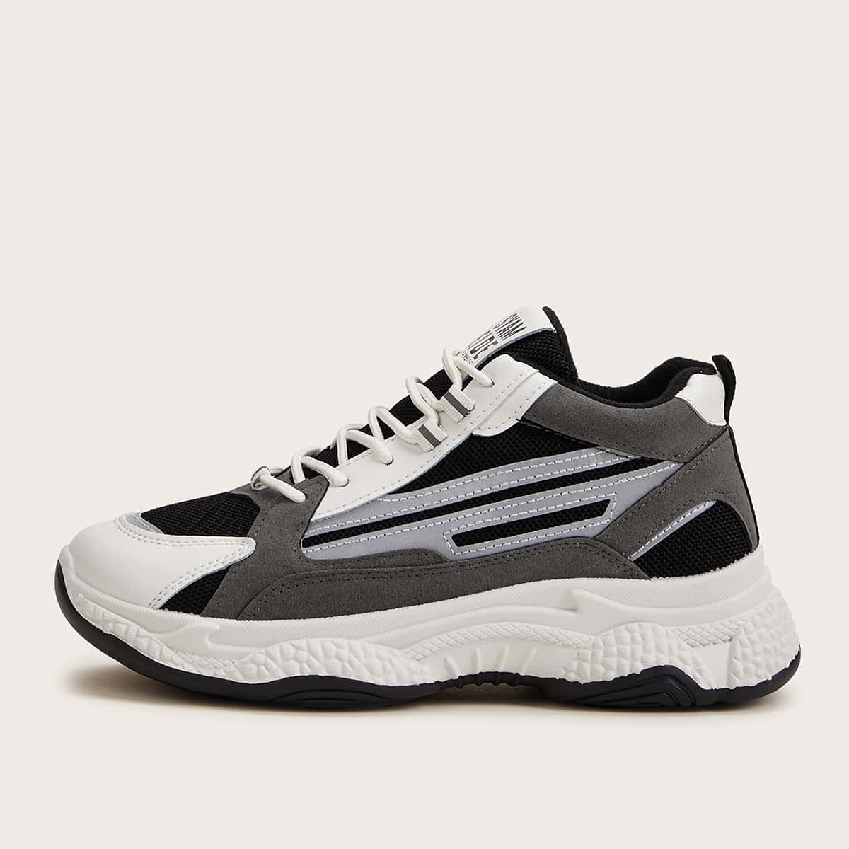 

Guys Colorblock Lace-up Sneakers, Multicolor