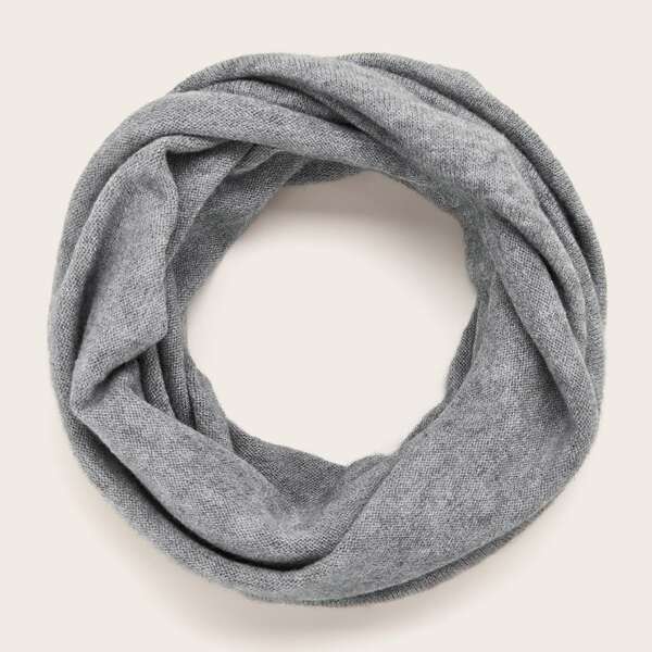 

Men Solid Ring Scarf, Grey