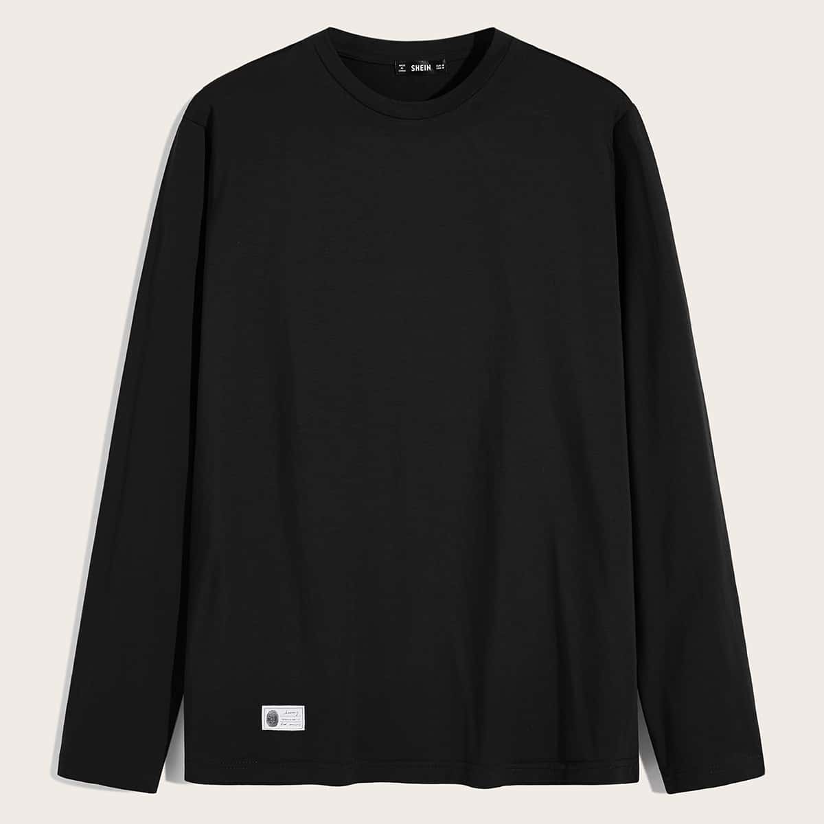 

Guys Patched Detail Top, Black