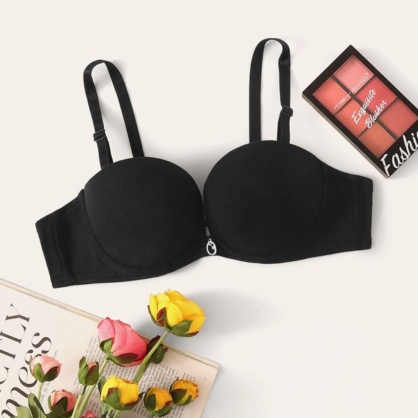 

Solid Underwire Bra, Black