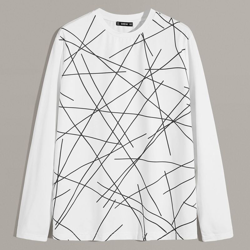 

Guys Geo Print Tee, White