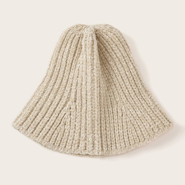 

Solid Knit Beanie, Beige