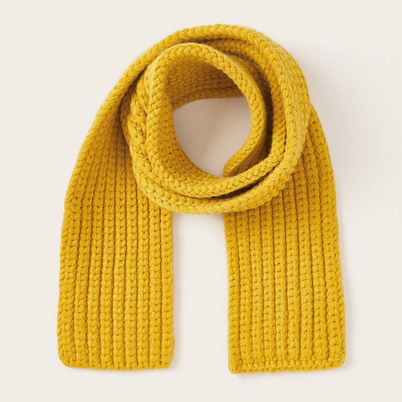 

Solid Knit Scarf, Yellow
