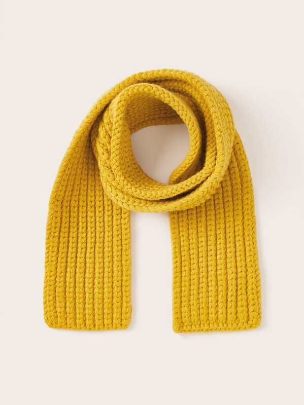 

Solid Knit Scarf, Yellow