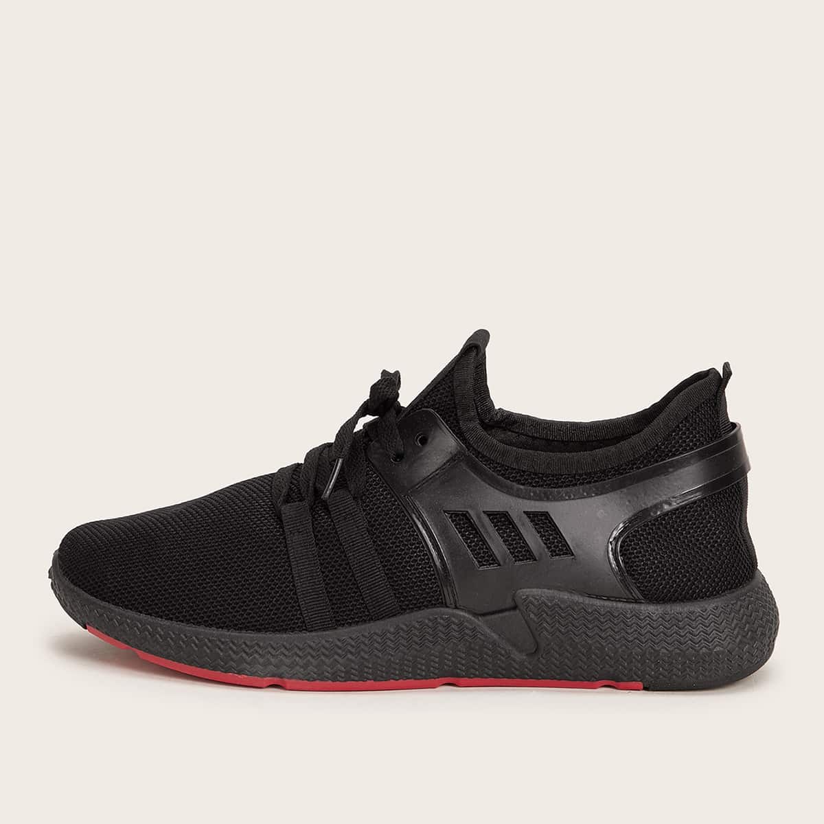 

Guys Lace-up Front Wide Fit Sneakers, Black