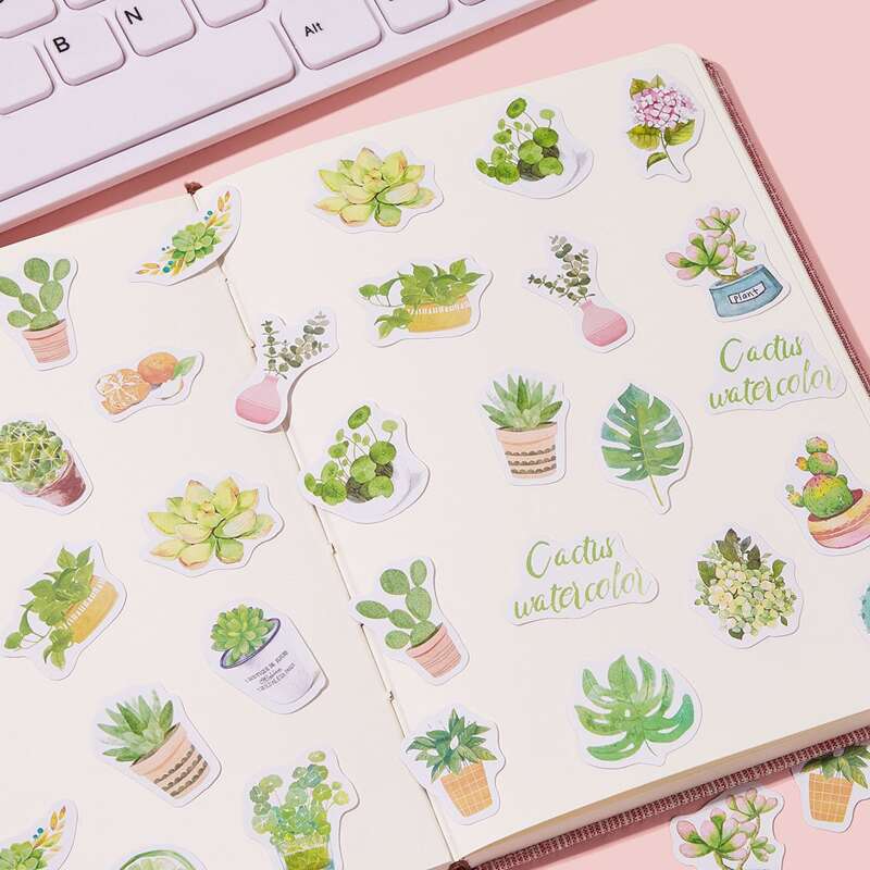 

50pcs Plant Print Sticker