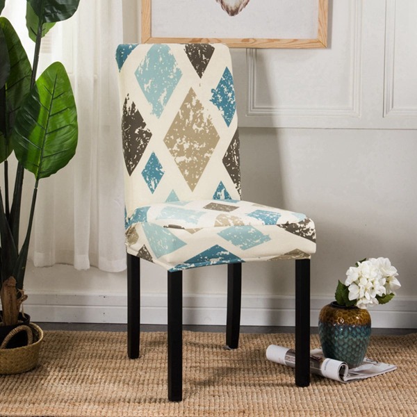 

Geometric Print Stretchy Chair Cushion, Multicolor