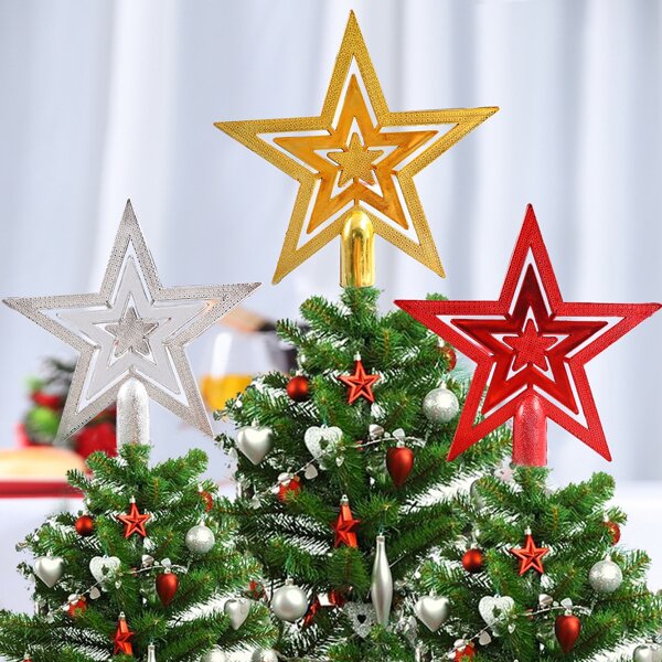 

1pc Christmas Tree Star Topper, Multicolor