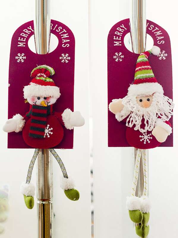 

1pc Christmas Door Hanging Decoration, Red