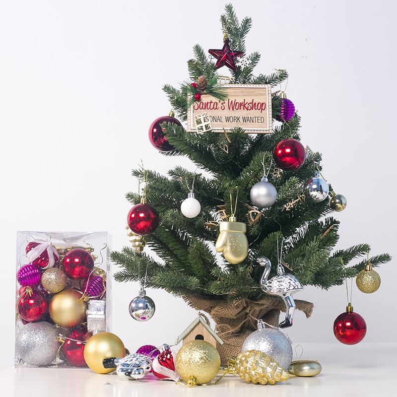 

32pcs Christmas Ball Hanging Ornament, Multicolor