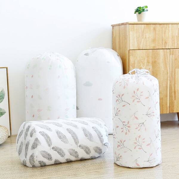 

1pc Simple Drawstring Quilt Storage Bag, Multicolor