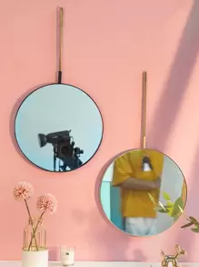 Espeja con diseño mural en forma redonda 1 pieza - Multicolor - Ver 1